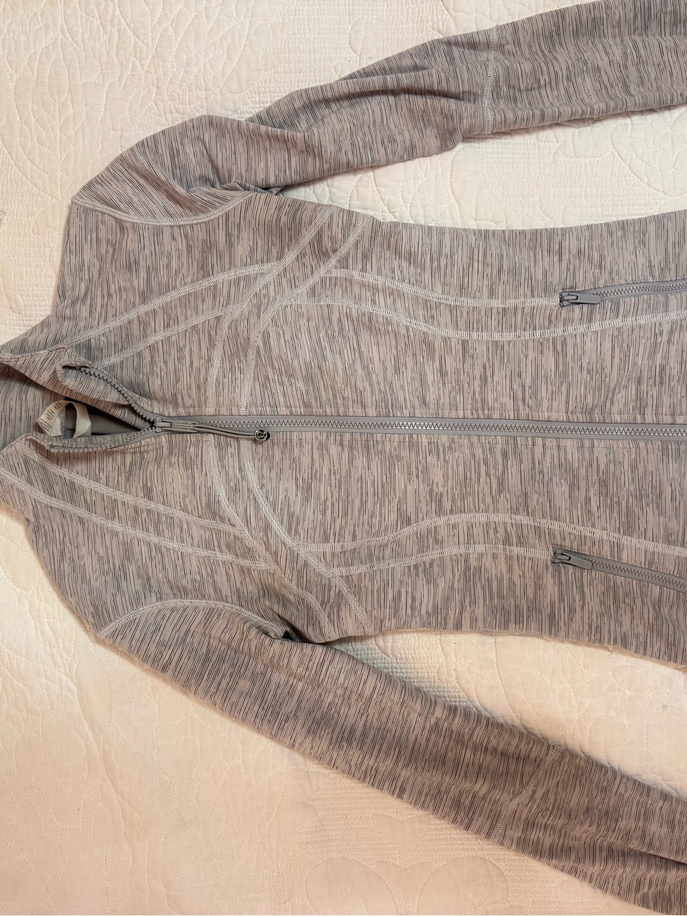 Lululemon Define Jacket Space Dye Grey White Full Zip Athletic Size 4 - Picture 5 of 8